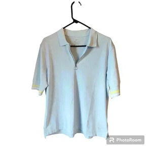 Nike Shirt 1/4 Zip Women's Victory Dri-Fit Golf Polo in Blue Size L 56323